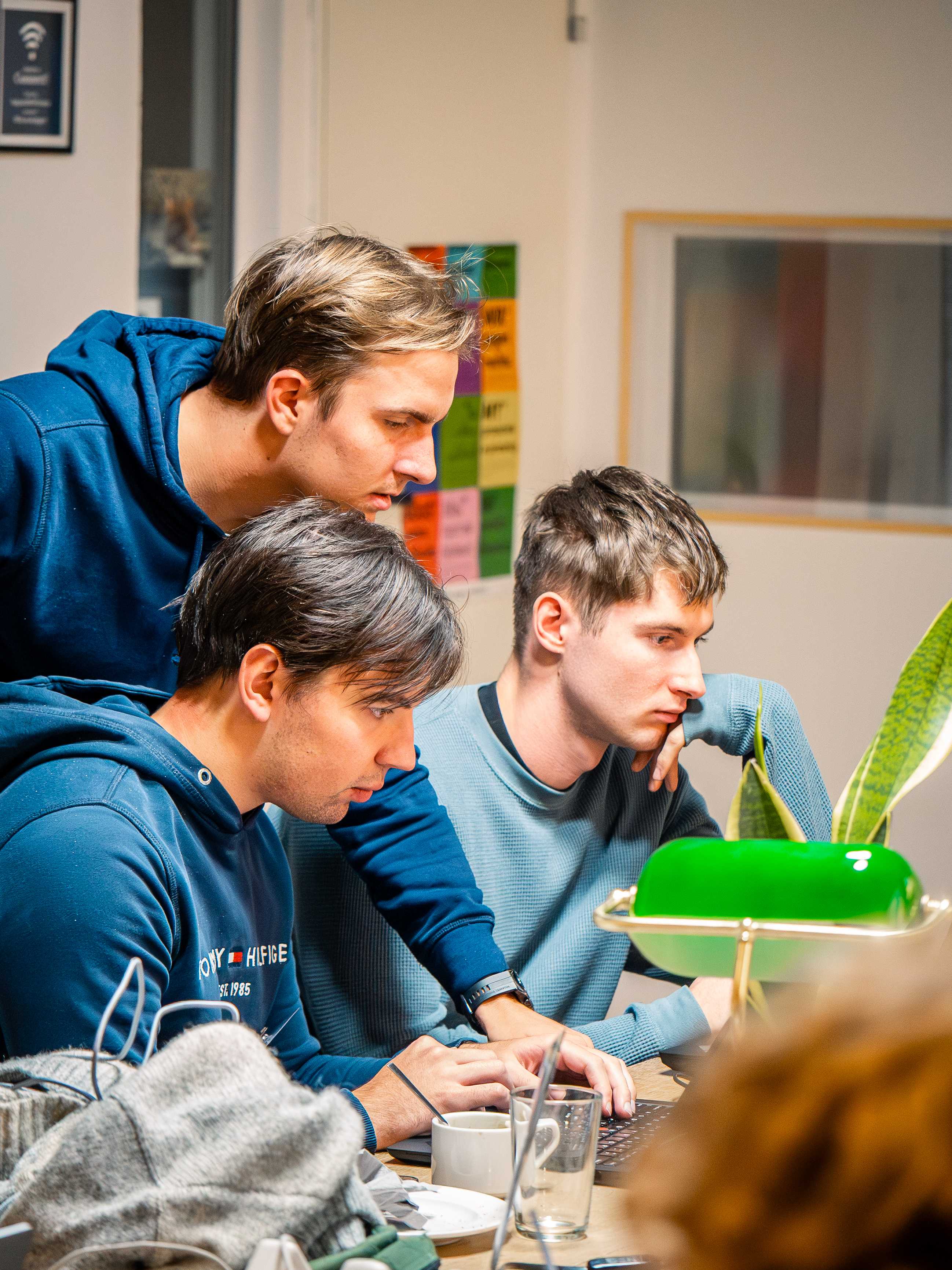 Team Fantasticka Stvorka collaborating and coding during the hackathon