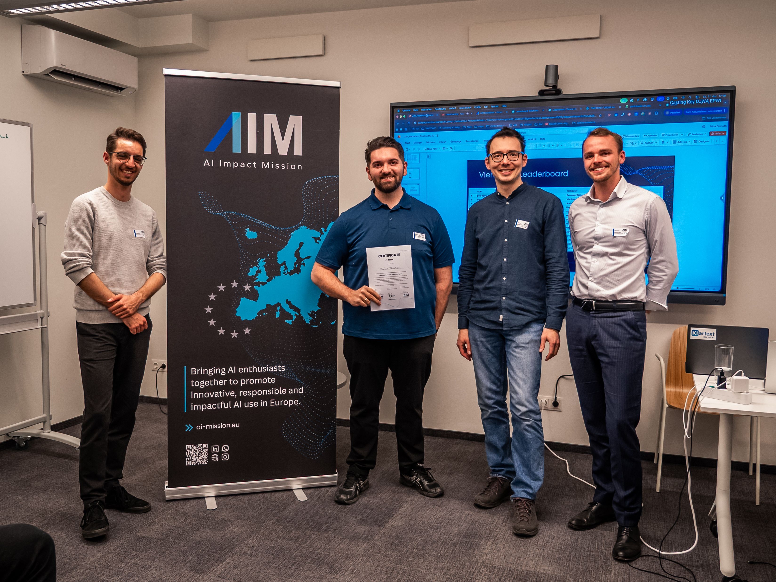 Bernhard Götzendorfer, winner of the 4th AIM Hackathon